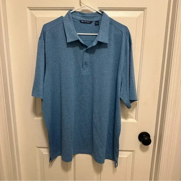 Cutter & Buck Men's Blue Forge Heather Polo Size XXL - Picture 1 of 7